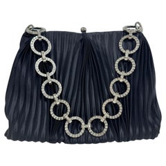 Valentino Garavani Black pleated silk shoulder bag