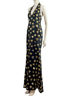 Moschino Couture Jeremy Scott Prefall 2023 Look 71 Maxi heart embroidered dress