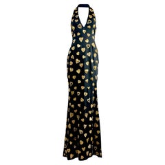 Moschino Couture Jeremy Scott Prefall 2023 Look 71 Maxi heart embroidered dress