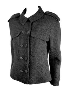 Chanel Karl Lagerfeld Fall 2013 Black tweed cropped jacket