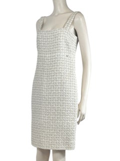 Chanel Karl Lagerfeld Spring 2014 Beige strap tweed dress