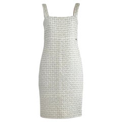 Chanel Karl Lagerfeld Spring 2014 Beige strap tweed dress