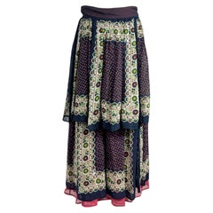 Dolce Gabbana Fall 1993 Asymmetric multicolored skirt