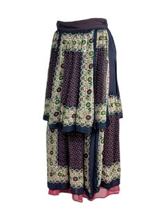 Dolce Gabbana Fall 1993 Asymmetric multicolored skirt