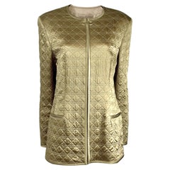 Christian Dior Gianfranco Ferre Fall 1996 Gold silk cannage jacket