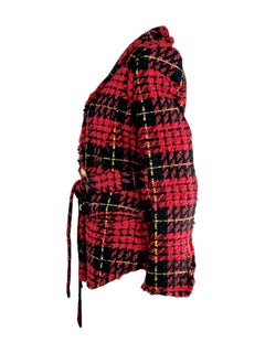 Balmain Olivier Rousteing Prefall 2020 Plaid tweed jacket
