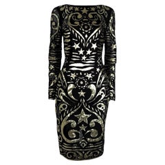 Emilio Pucci Peter Dundas Prefall 2012 Look 24 black gold chiffon dress