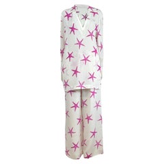 Valentino Escape 2024 White pink starfish trousers suit