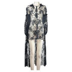Alexander McQueen Sarah Burton Fall 2013 Black lace tunic