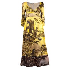 Prada Fall 2004 Architectural printed silk dress