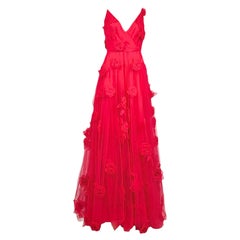 Valentino Pierpaolo Piccioli Prefall 2024 Maxi red floral dress