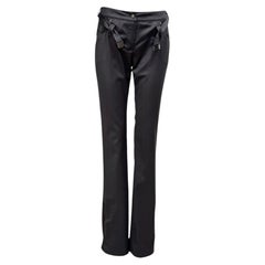 Christian Dior Boutique John Galliano Fall 2003 Ebony wool pants