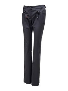 Christian Dior Boutique John Galliano Fall 2003 Ebony wool pants