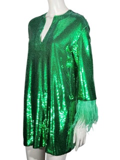 Valentino Pierpaolo Piccioli Resort 2022 Look 12 Mini green sequined dress