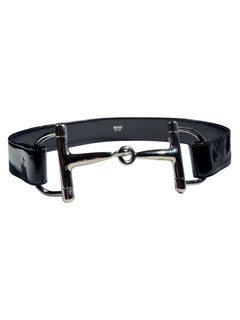 Gucci Tom Ford Fall Winter 1995 Horsebit black leather belt
