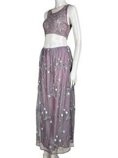 Emanuel Ungaro Couture, printemps 1999 : ensemble en tulle brodé violet