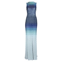 Missoni Resort 2013 Look 19: maxi abito in maglia sfumato con ricami