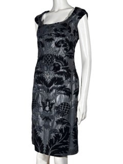 Yves Saint Laurent Tom Ford Fall 2002 Look 31 Leather velvet black dress