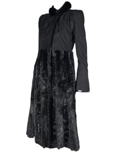 Gucci Tom Ford Fall 2004 Black suede Mink Astrakan coat
