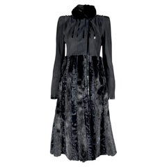 Gucci Tom Ford Fall 2004 Black suede Mink Astrakan coat
