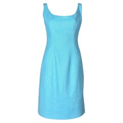 Versace X Donatella Versace Spring 2009 Turquoise tweed dress