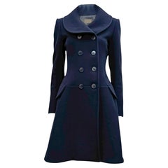 Alaïa Navy wool double breasted coat