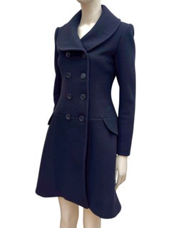 Alaïa Navy wool double breasted coat