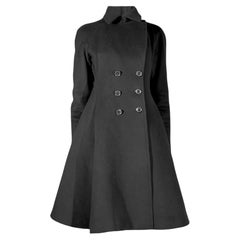 Alaïa black double breasted black wool coat