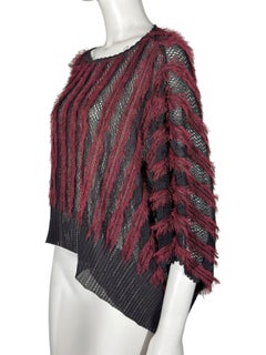 Christian Dior John Galliano Fall 1999 Cropped knit fringe sweater