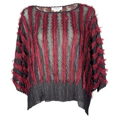 Christian Dior John Galliano Fall 1999 Cropped knit fringe sweater