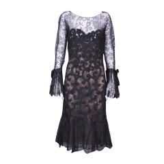 Vintage Oscar de la Renta Guipure Lace Cocktail Dress