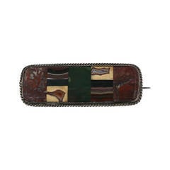 Scottish Agate Intarsia Brooch 10