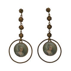 Hobe Long Revivalist Portrait Earrings 6