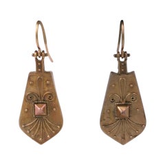 Antique Victorian Aesthetic Nailhead Drop Earrings