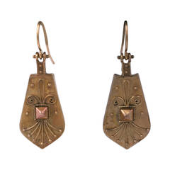 Victorian Aesthetic Nailhead Drop Earrings 4