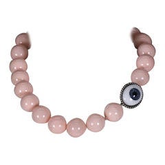 Pale Coral Bead Protection Necklace, MWLC 8