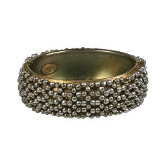 Miriam Haskell Pearl Lattice Cuff Bracelet