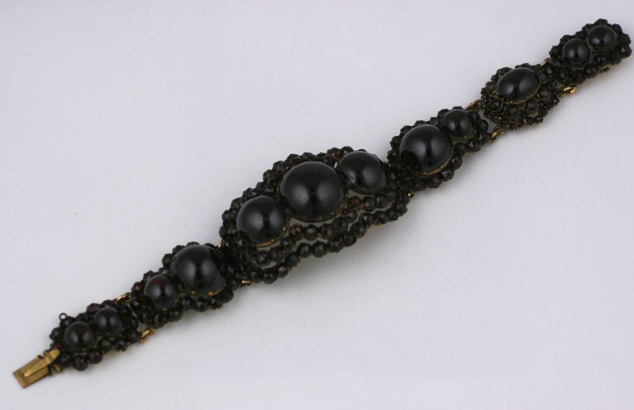 Victorian Carbuncle Garnet Bracelet In Good Condition In New York, NY