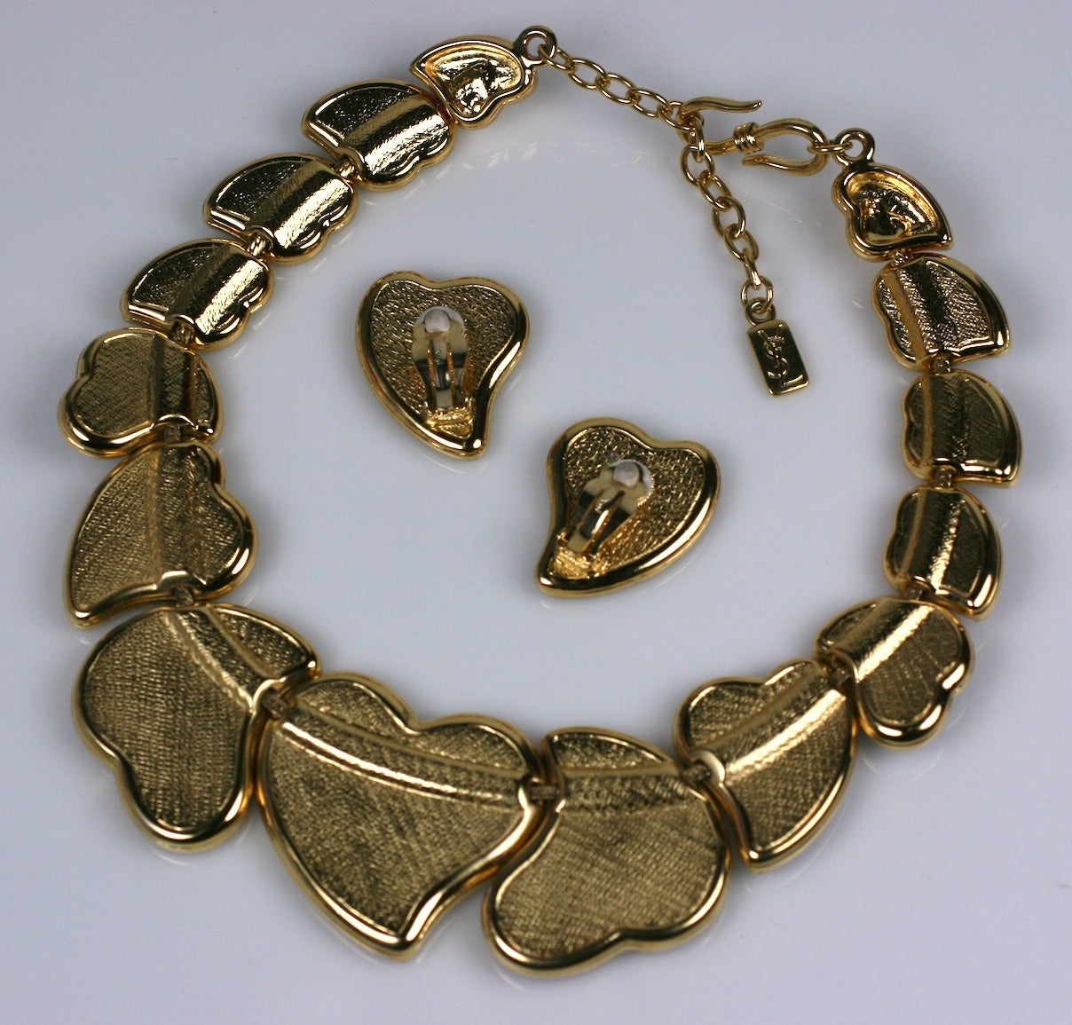 Attractive oversized necklace and earring suite by Yves Saint Laurent of 