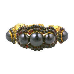 Victorian Carbuncle Garnet Bracelet