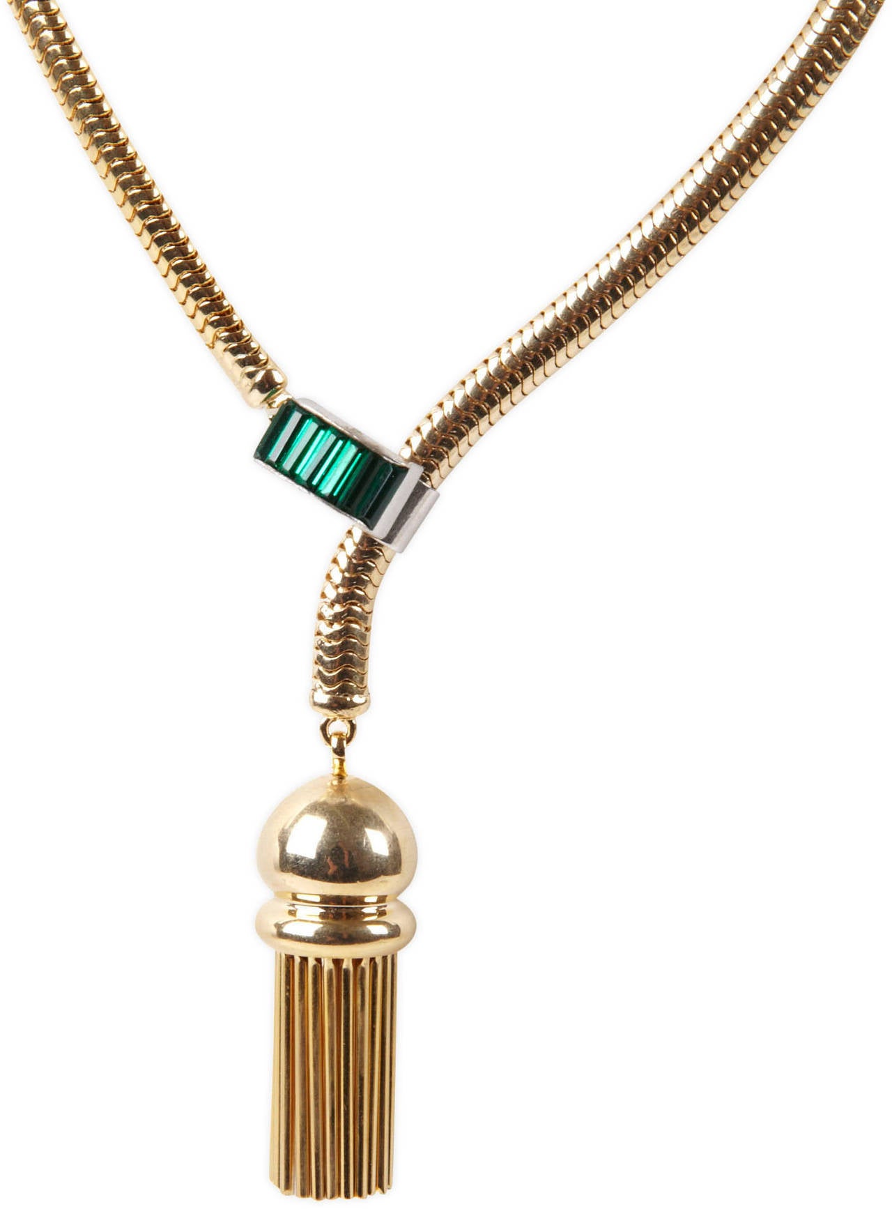 Kriesler Retro Tassel Necklace In Excellent Condition For Sale In New York, NY