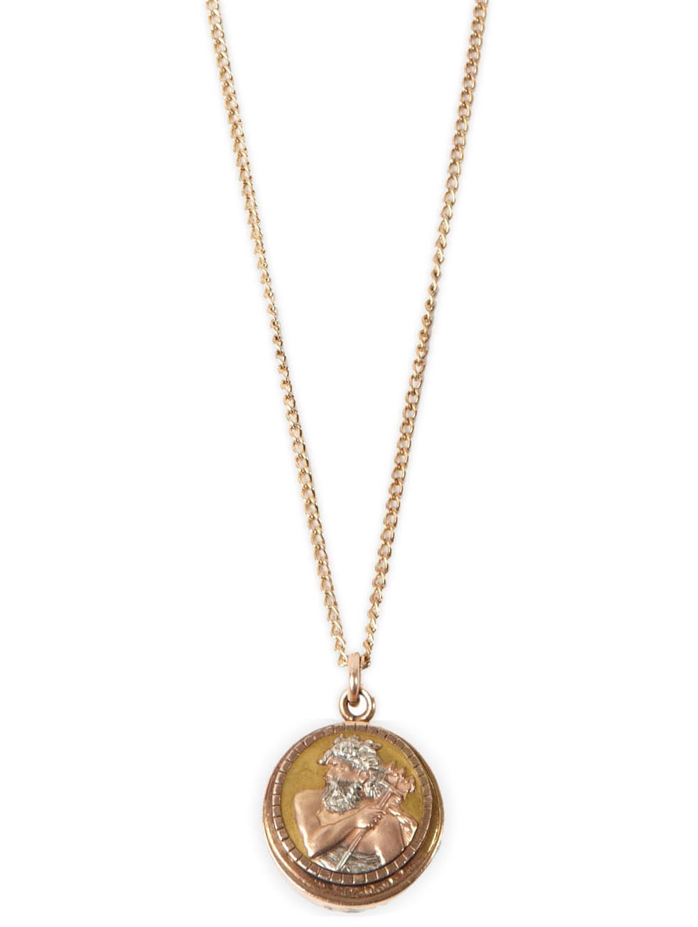 Victorian Tricolor Poseidon Locket In Excellent Condition In New York, NY