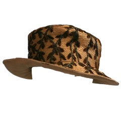 Edwardianischer Strohhut mit Pussy Willows