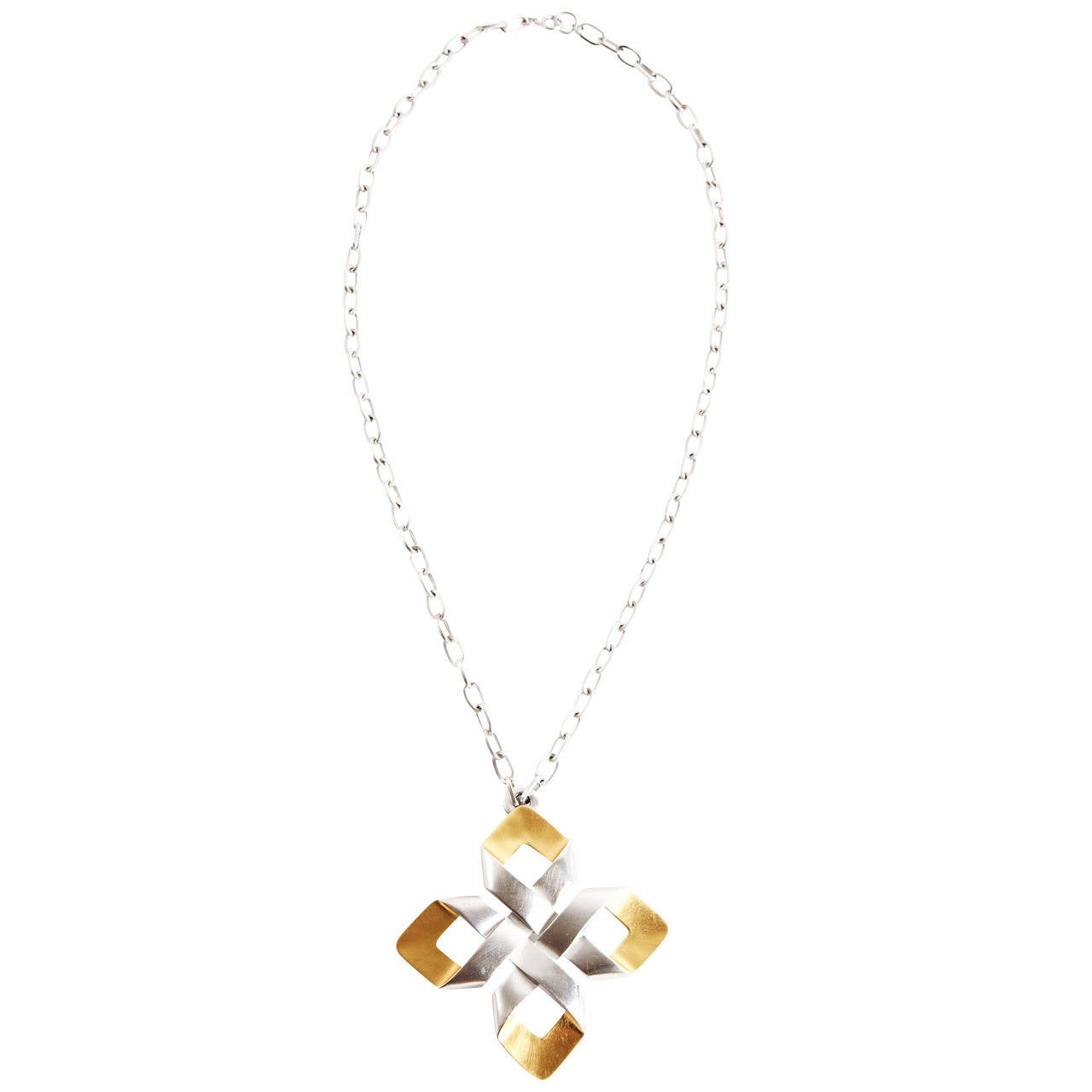 Trifari Modernist Pendant Necklace For Sale