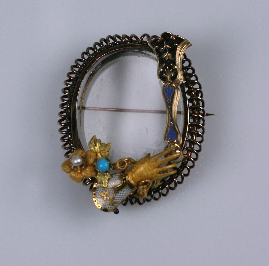 Broche « Secret Lover » du XIXe siècle Excellent état - En vente à New York, NY