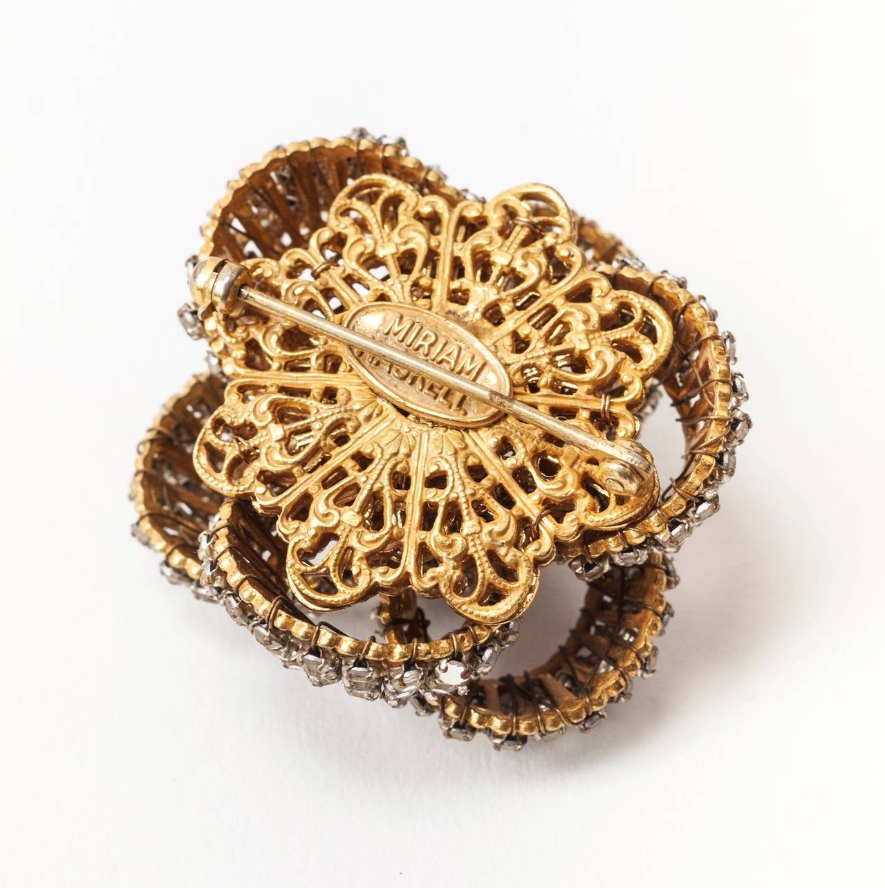 Miriam Haskell Looping Bow Brooch - image 3