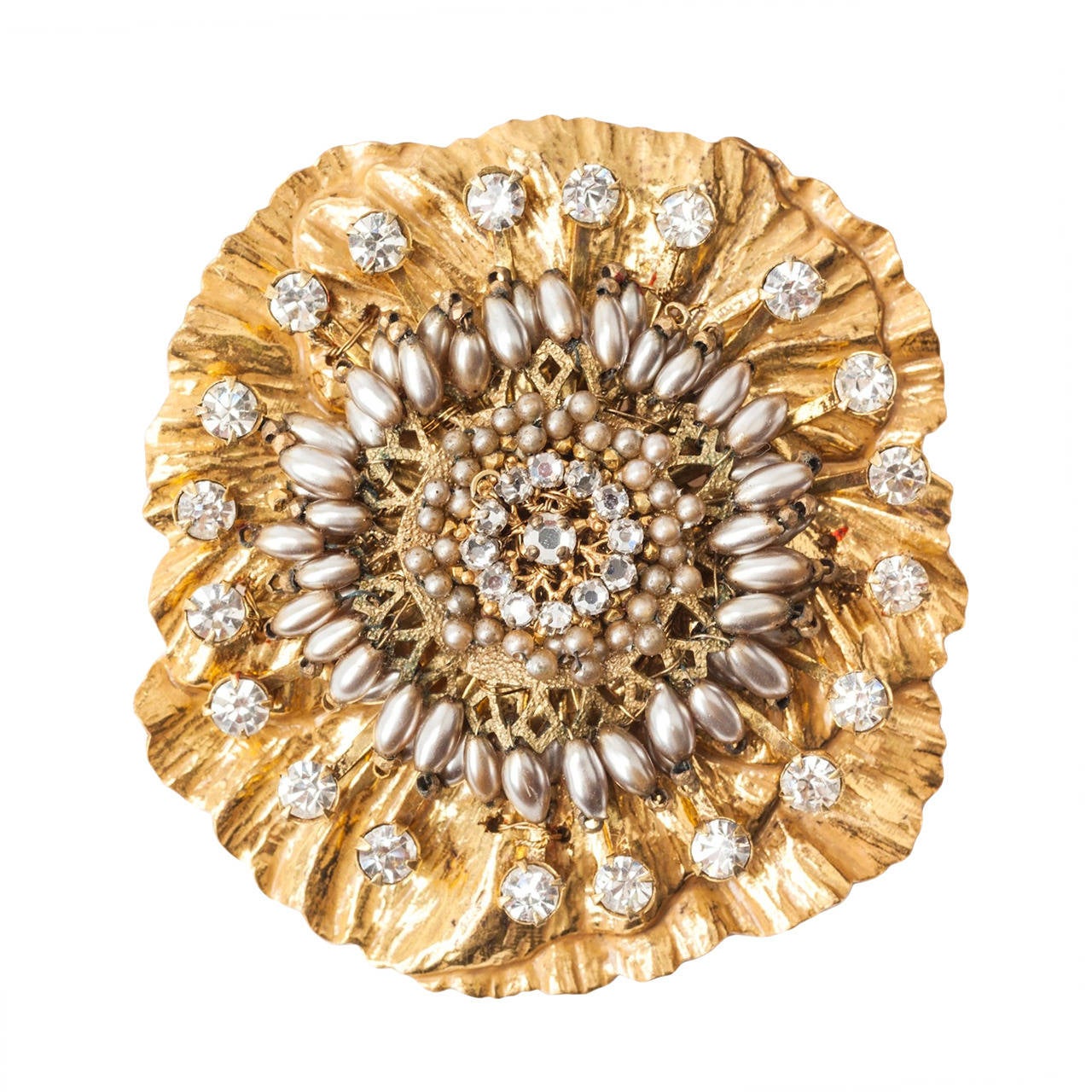 Miriam Haskell Poppy Brooch