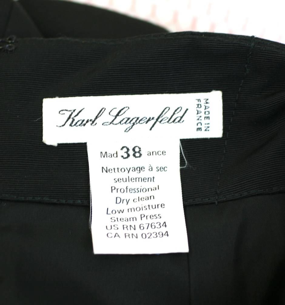 Karl Lagerfeld Dipping Hem Chiffon Skirt  In Excellent Condition For Sale In New York, NY