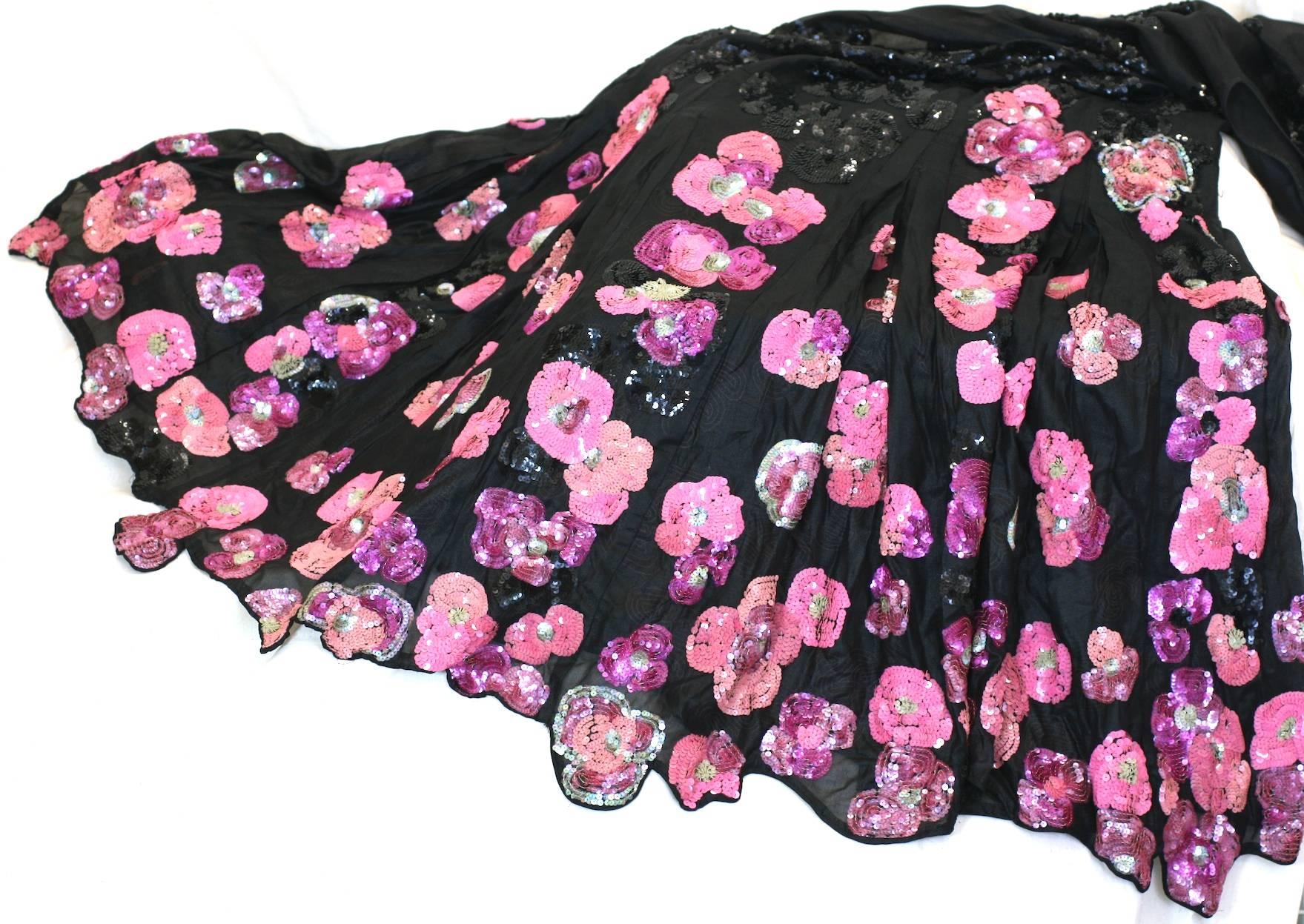 Women's Art Deco French Couture 1920's Flapper Dress For Sale