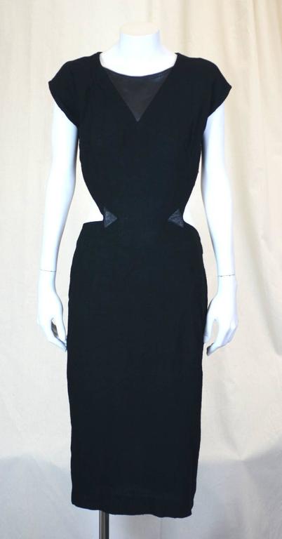 Sexy Linen and Leather Cutaway Buckle Dress, Malbruno Paris at 1stDibs